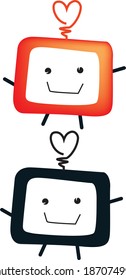 cute television vector character