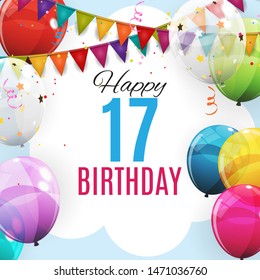Cute Template 17 Years Anniversary Group Stock Illustration 1495555721 ...