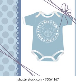 Cute template for baby arrival announcement card (EPS10)
