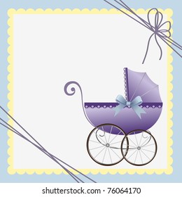 Cute template for baby arrival announcement card (EPS10)