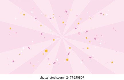 Cute template with confetti background design.