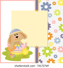 Cute template for Easter greetings card (EPS10)