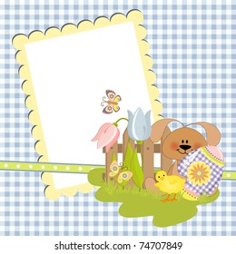 Cute template for Easter greetings card (EPS10)