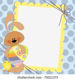 Cute template for Easter greetings card (EPS10)