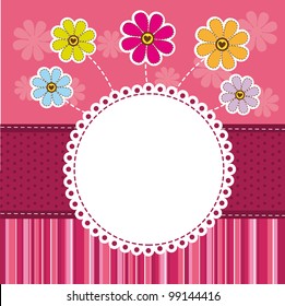 cute template greeting card, background. vector illustration