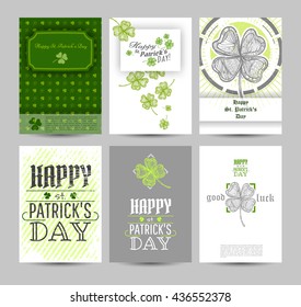 Cute template for St. Patrick`s day. Design background. Happy St. Patrick's Day.