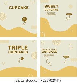 cute template for your cupcakes menu promotion