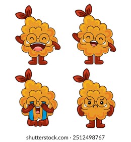 ilustração do vetor do personagem do mascote do tempura bonito