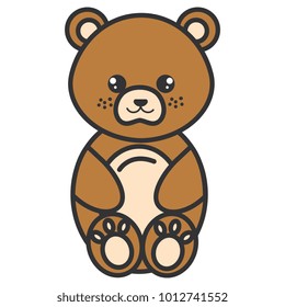 cute and tender bear character