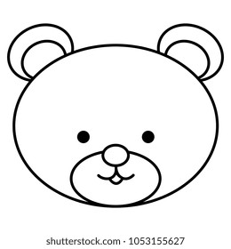 cute and tender bear head