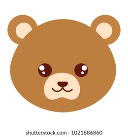cute and tender bear head character