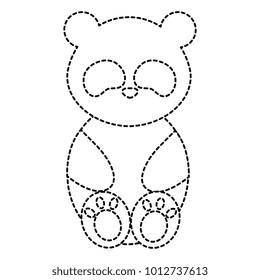 cute and tender bear panda character
