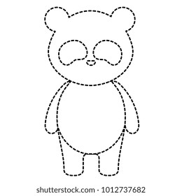 cute and tender bear panda character