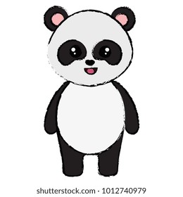 cute and tender bear panda character