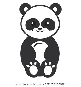 cute and tender bear panda character