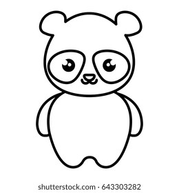 cute and tender bear panda kawaii style