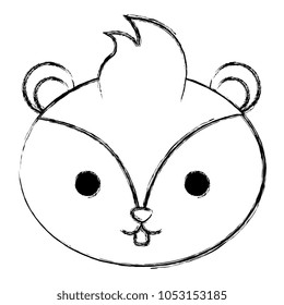 cute and tender chipmunk head