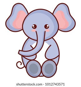 cute and tender elephant character