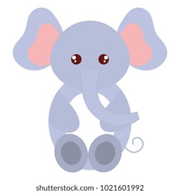 cute and tender elephant character