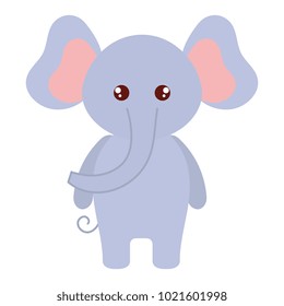 cute and tender elephant character