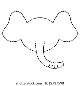 cute and tender elephant head character