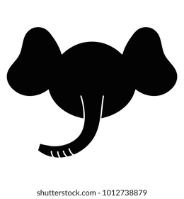 cute and tender elephant head character