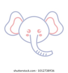 cute and tender elephant head character