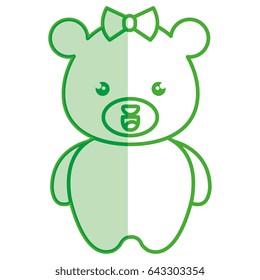 cute and tender female bear kawaii style