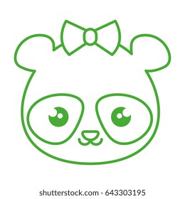 cute and tender female bear panda kawaii style