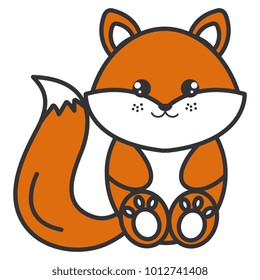 cute and tender fox character