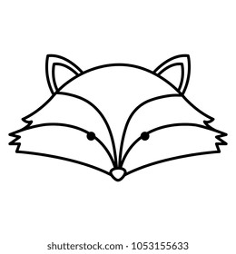 cute and tender fox head