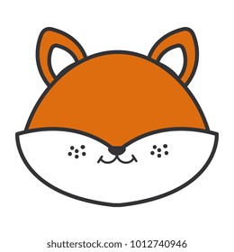 cute and tender fox head character
