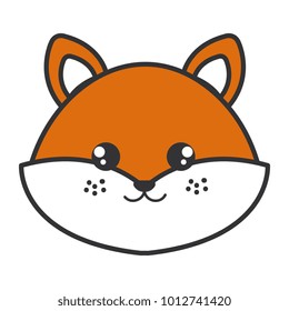 cute and tender fox head character