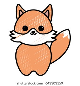 cute and tender fox kawaii style