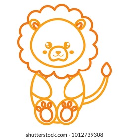 cute and tender lion character