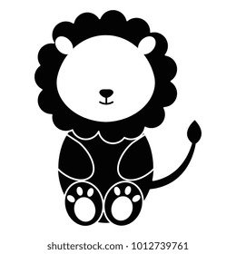 cute and tender lion character