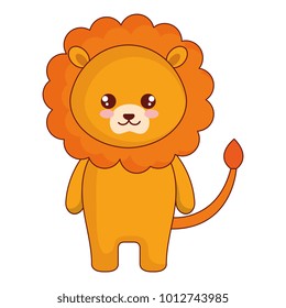 cute and tender lion character