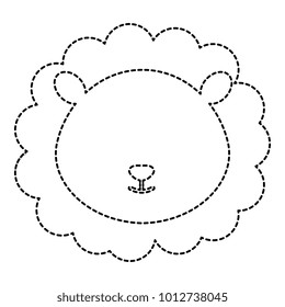 cute and tender lion head character