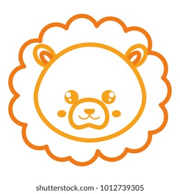 cute and tender lion head character