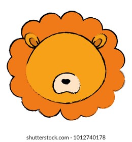 cute and tender lion head character