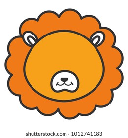 cute and tender lion head character