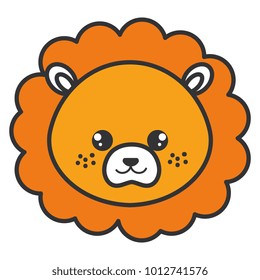 cute and tender lion head character