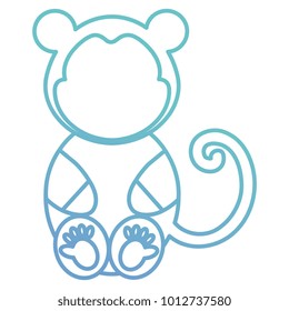 cute and tender monkey character