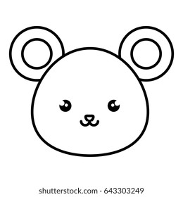 cute and tender mouse kawaii style
