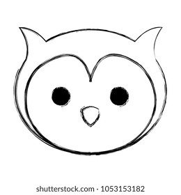cute and tender owl head