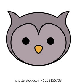 cute and tender owl head