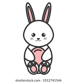 cute and tender rabbit character