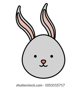cute and tender rabbit head