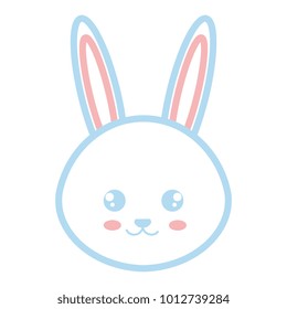 cute and tender rabbit head character