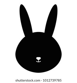 cute and tender rabbit head character